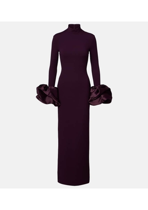 Solace London Viviana satin-trimmed gown