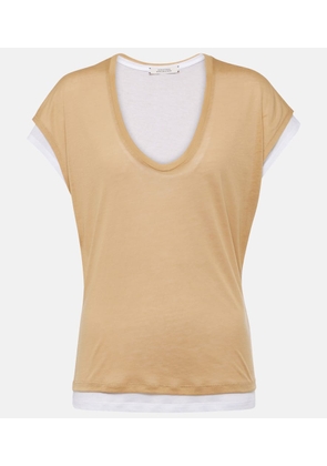 Dorothee Schumacher Layered cotton-blend jersey T-shirt