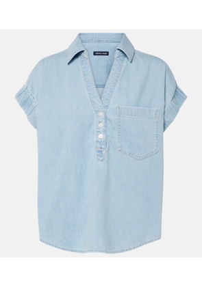 Veronica Beard Almera cotton chambray top