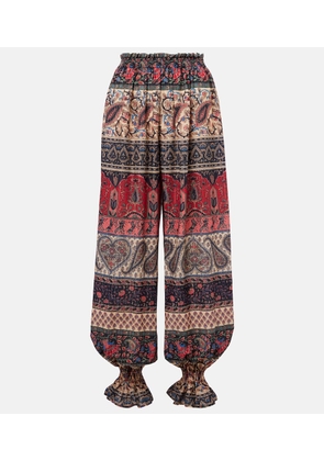 Valentino Printed cotton culottes