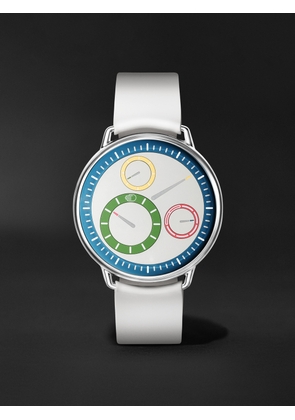 Ressence - Type 1° Round Mechanical 42mm Titanium and Rubber Watch - Men - Silver