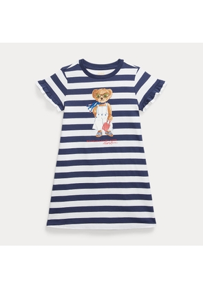 Striped Polo Bear Cotton Tee Dress