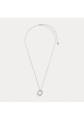 Sterling Silver Pavé Pendant Necklace