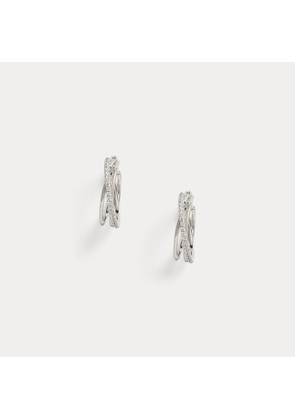 Sterling Silver Crisscross Hoop Earrings