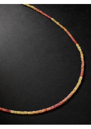 JIA JIA - Gold Beaded Sapphire Necklace - Men - Orange