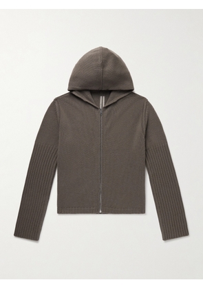 Rick Owens - Las Palmas Ribbed Cashmere Zip-Up Hoodie - Men - Gray - S