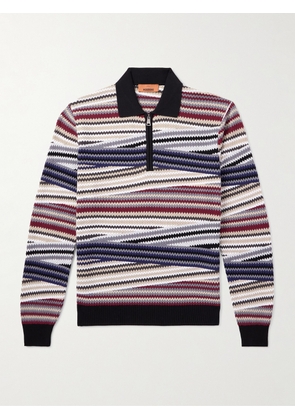 Missoni - Striped Cotton Half-Zip Sweater - Men - Blue - IT 46