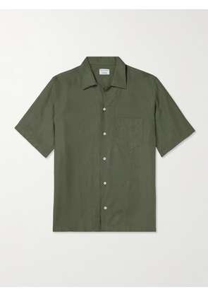 Kingsman - Drake's Convertible-Collar Linen Shirt - Men - Green - S