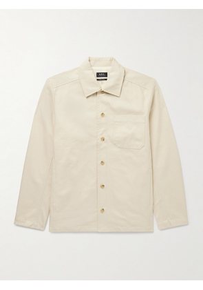 A.P.C. - Jeffray Herringbone Cotton Overshirt - Men - Neutrals - XS