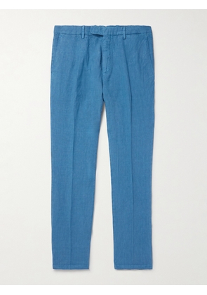 Boglioli - Slim-Fit Straight-Leg Linen Suit Trousers - Men - Blue - IT 46