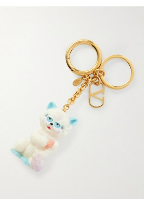 Valentino Garavani - Le Chat De La Maison Gold-Tone and Plastic Key Fob - Men - Gold