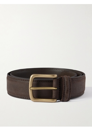 Anderson's - Waxed-Suede Belt - Men - Brown - EU 75