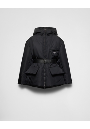 Re-Nylon hooded down jacket