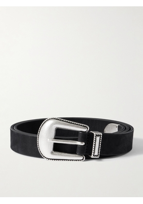 Anderson's - 2.5cm Nubuck Western Belt - Men - Black - EU 75