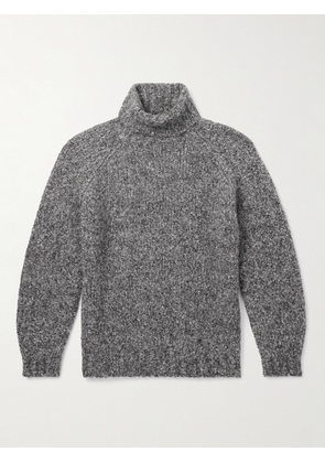 Brunello Cucinelli - Ribbed Alpaca-Blend Rollneck Sweater - Men - Gray - IT 46