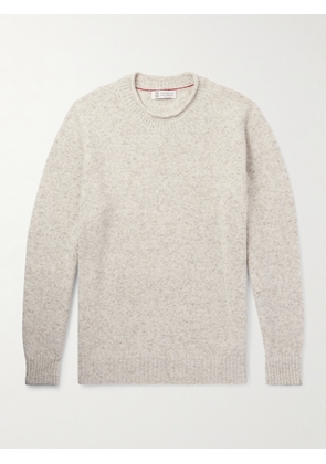 Brunello Cucinelli - Ribbed-Knit Sweater - Men - Gray - IT 46
