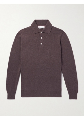 Brunello Cucinelli - Cashmere Polo Shirt - Men - Brown - IT 46