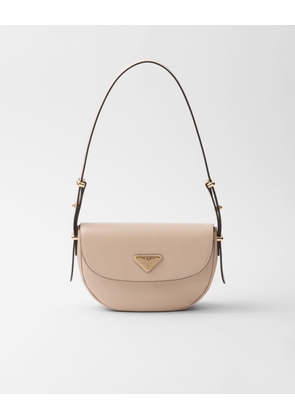Prada Arqué leather shoulder bag with flap