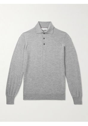 Brunello Cucinelli - Cashmere and Silk-Blend Polo Shirt - Men - Gray - IT 48