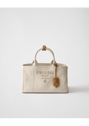 Prada Jardinière large linen blend handbag