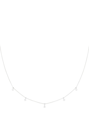 Astrid & Miyu White Gold and Diamond Pear Charm Necklace