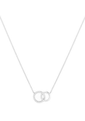Astrid & Miyu White Gold and Topaz Orbit Necklace