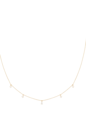 Astrid & Miyu Yellow Gold and Diamond Pear Charm Necklace