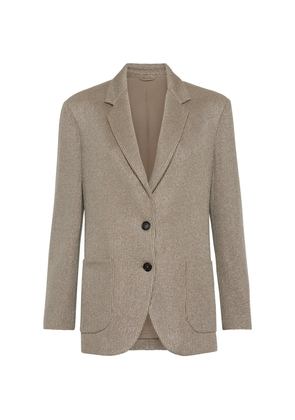 Brunello Cucinelli Cotton-Blend Ribbed Blazer