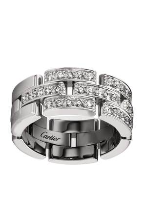 Cartier White Gold and Diamond Maillon Panthère Ring