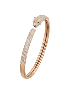 Rose Gold, Diamond and Emerald Panthère de Cartier Bracelet