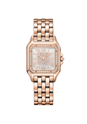 Medium Rose Gold and Diamond Panthère de Cartier Watch