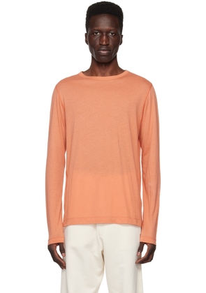 Dries Van Noten Orange Crewneck Long Sleeve T-Shirt