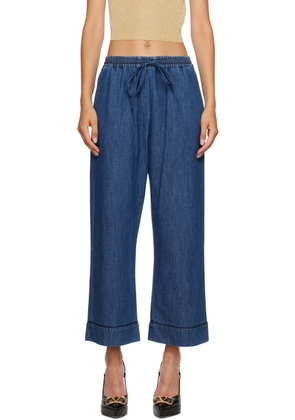 Valentino Blue Drawstring Jeans