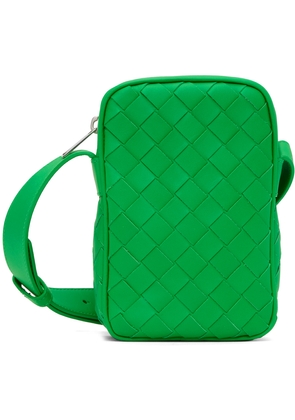 Bottega Veneta Green Intrecciato Messenger Bag