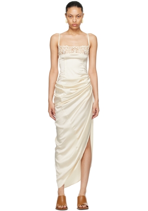 JACQUEMUS Off-White Le Chouchou 'La Saudade Longue Brodée' Maxi Dress