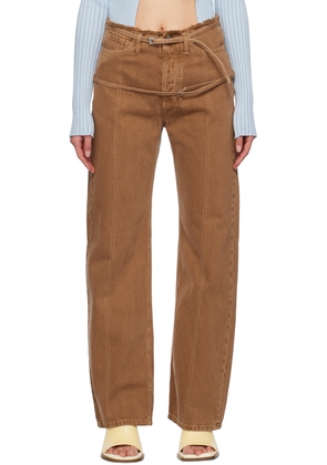JACQUEMUS Brown Le Chouchou 'Le De Nîmes Caraco' Jeans