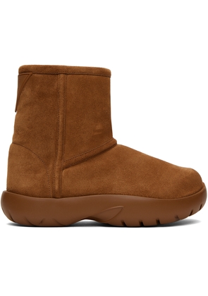Bottega Veneta Tan Snap Ankle Boots
