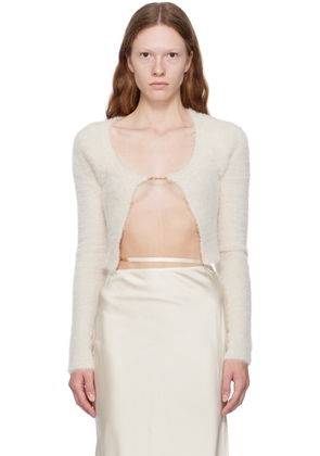 JACQUEMUS Off-White Le Papier 'La Maille Neve Manches Longues' Cardigan