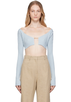 JACQUEMUS Blue Le Chouchou 'La Maille Pralu' Cardigan