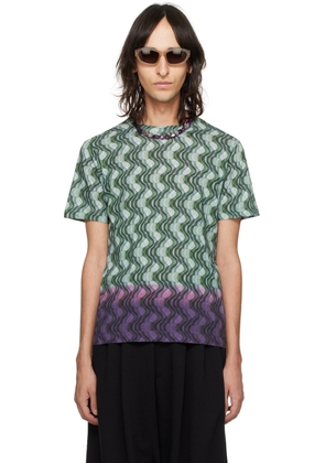 Dries Van Noten Green Hand-Dyed T-Shirt
