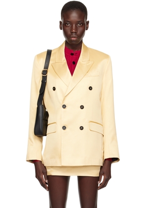 Ernest W. Baker Yellow Double-Breasted Blazer
