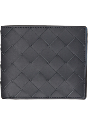Bottega Veneta Gray Intrecciato Bi-Fold Wallet