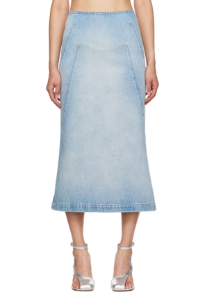 Dries Van Noten Blue Denim Maxi Skirt