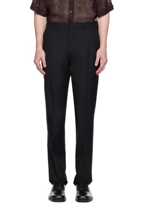 Dries Van Noten Black Pleat Trousers