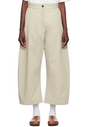 Studio Nicholson Beige Chalco Trousers