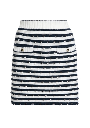 Valentino Garavani Embellished Cotton Mini Skirt - Moda Operandi