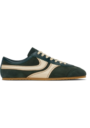 Dries Van Noten Green Suede Sneakers