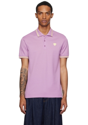Versace Purple Medusa Polo