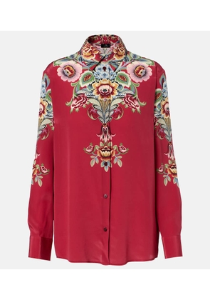Etro Floral silk crepe shirt