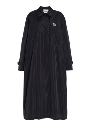 Miu Miu - Oversized Silk Coat - Blue - IT 40 - Moda Operandi